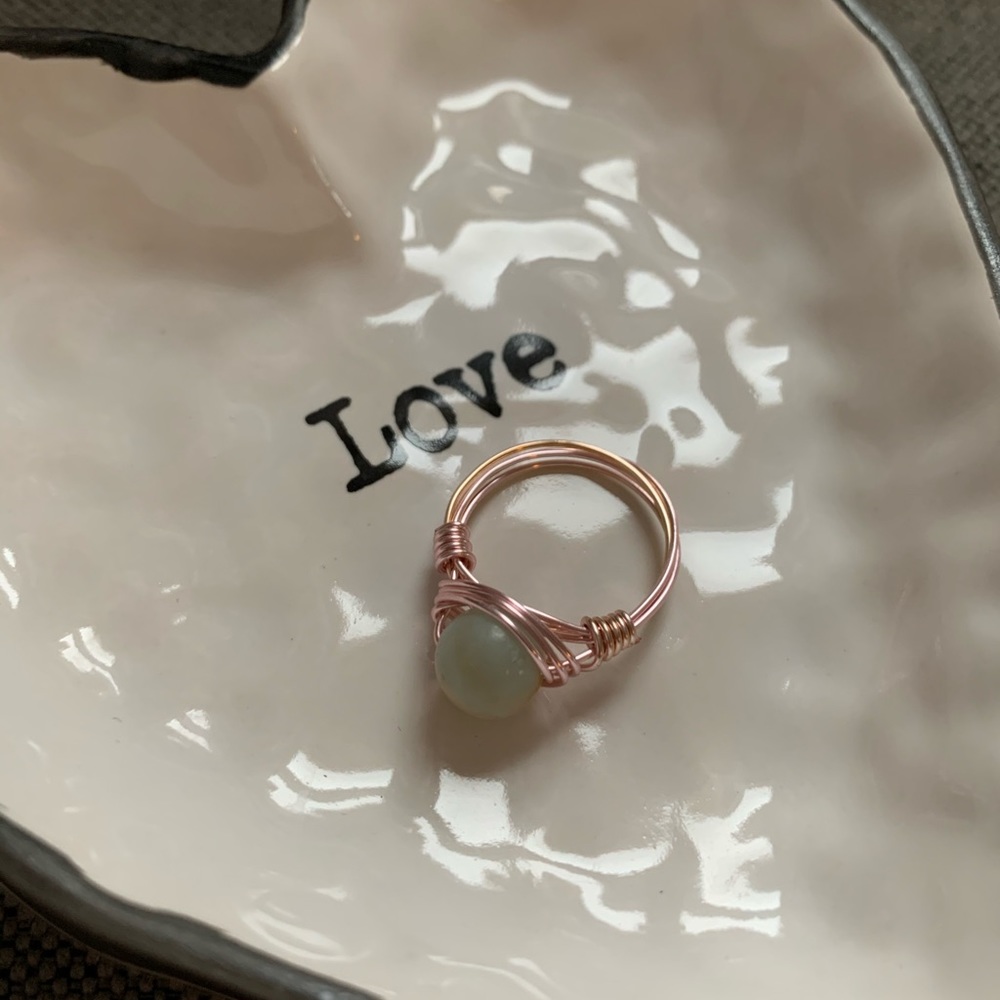 Amazonite Wire Ring